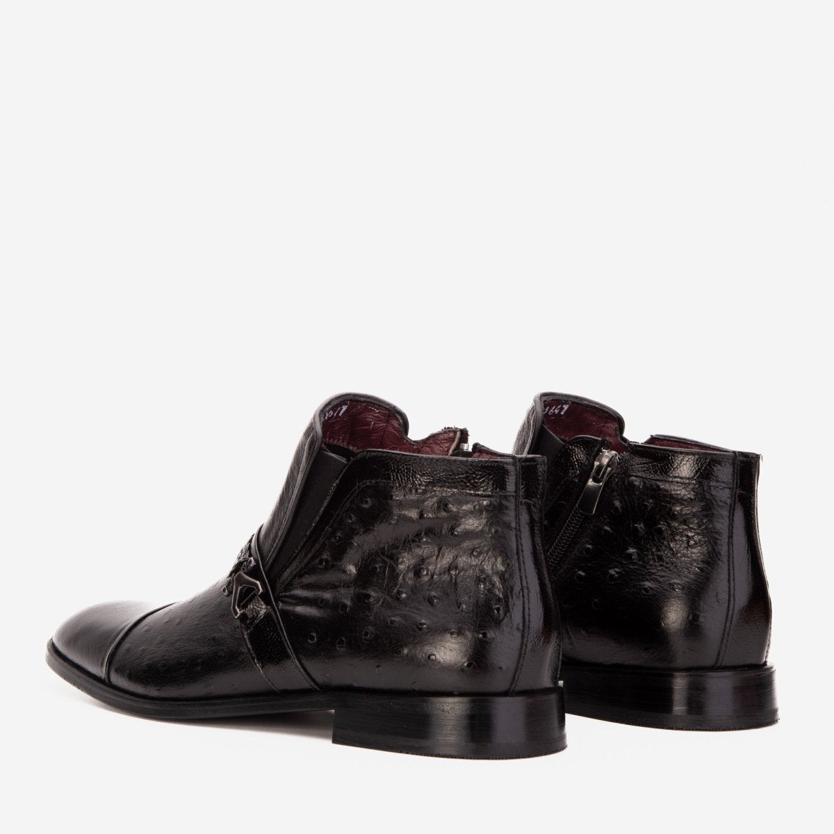 The Dallas Black Leather Bit Ankle Zip-Up Dress Men Boot - TLW Shoes