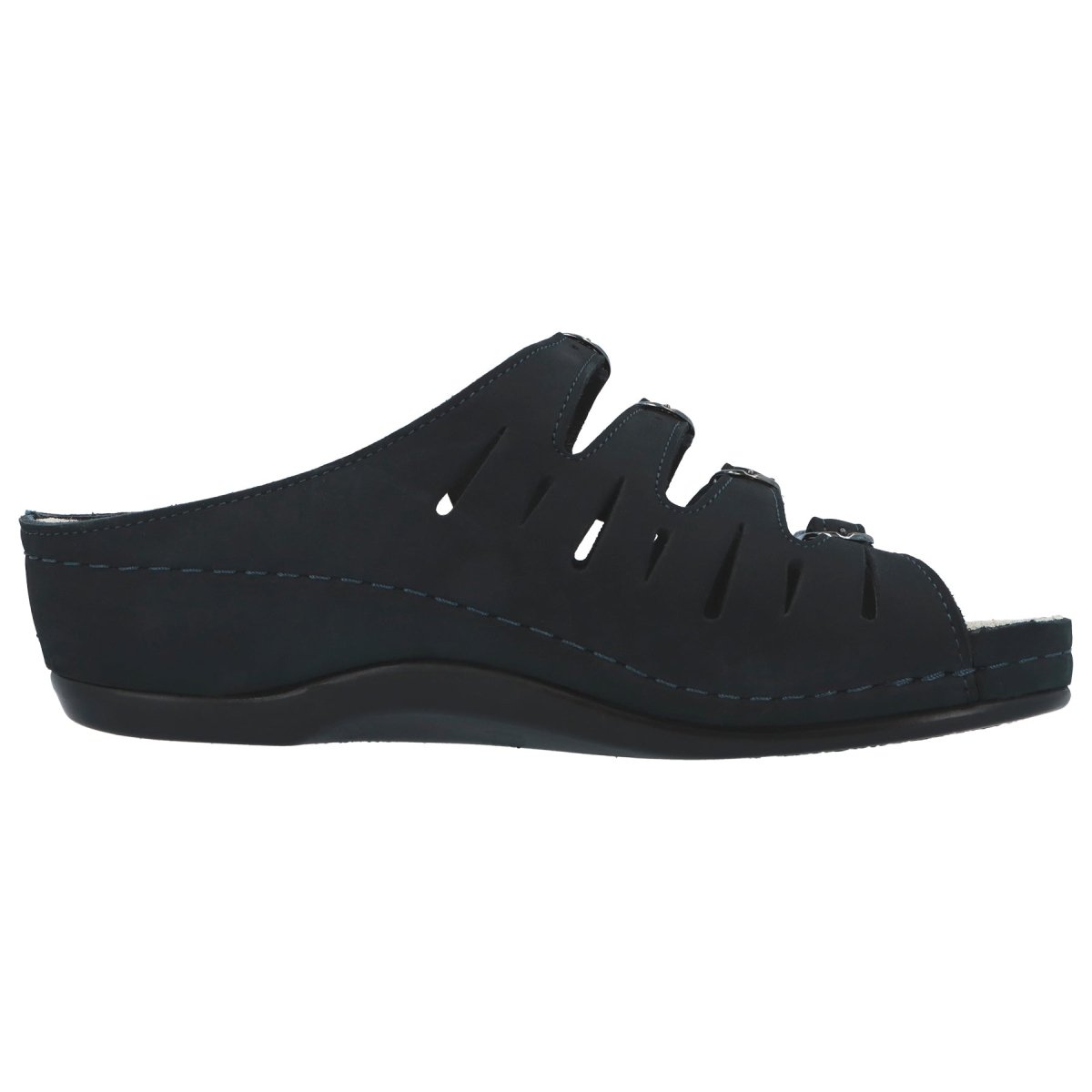 BERKEMANN HASSEL WOMEN'S SANDAL IN BLACK MICRO NUBUCK - TLW Shoes