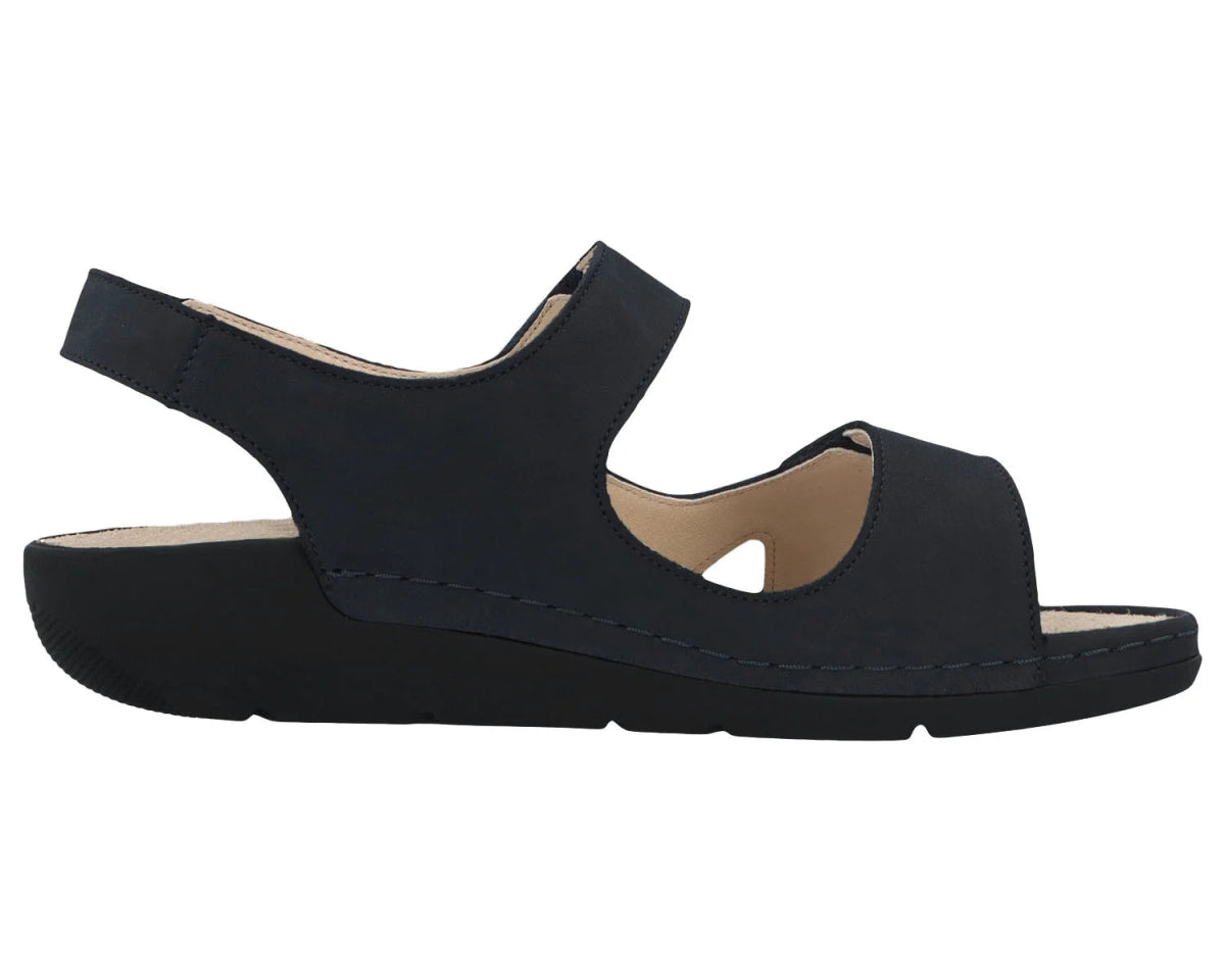 BERKEMANN LEONA WOMEN'S SANDAL IN BLACK NUBUCK - TLW Shoes