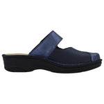 BERKEMANN HELIANE WOMEN'S CLOG IN BLUE LEATHER/STRETCH - TLW Shoes
