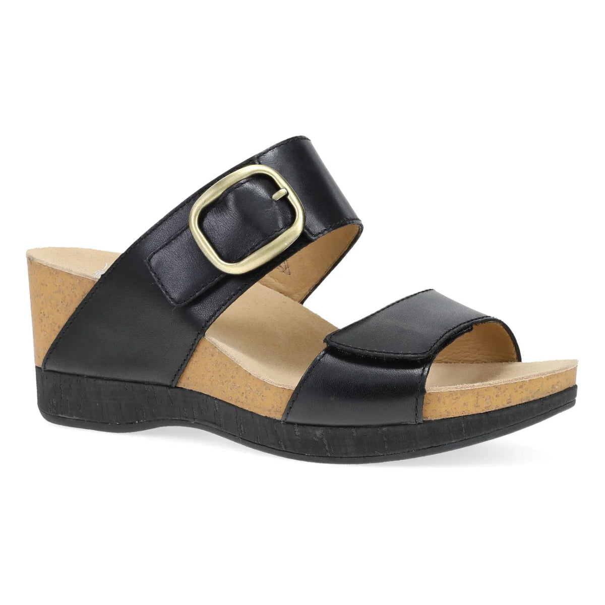 Dansko Shannon Women's Sandal In Black Burnished Nappa - TLW Shoes