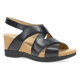Dansko Shyla Women's In Black Burnished Nappa Sandal - TLW Shoes