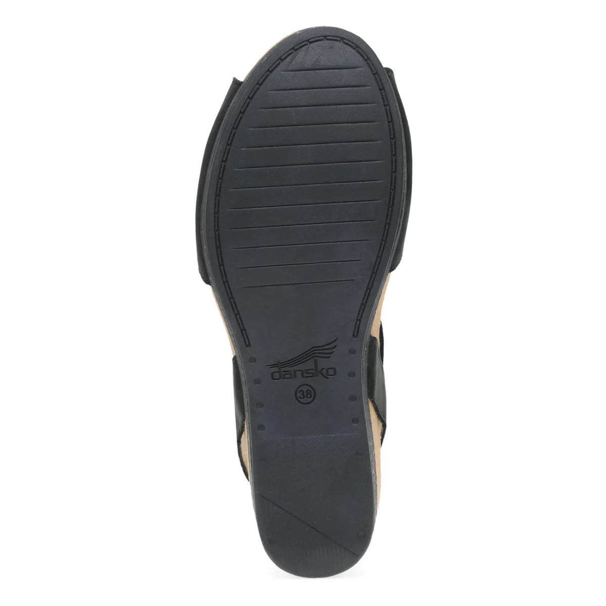 Dansko Stella Women's In Black Milled Nubuck Sandal - TLW Shoes