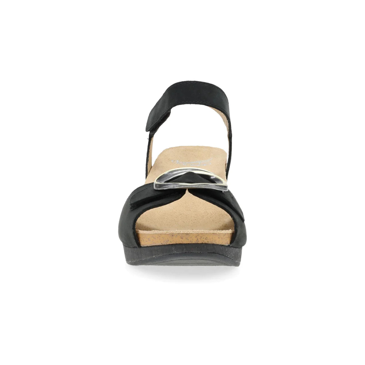 Dansko Stella Women's In Black Milled Nubuck Sandal - TLW Shoes