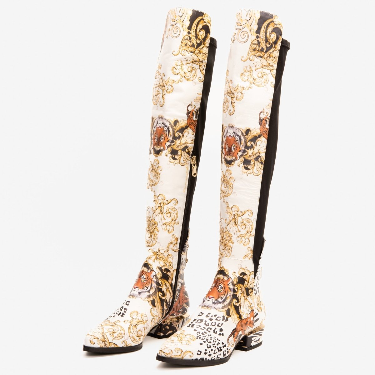 The Perugia Leather Pointy Toe Knee High Women Boot - TLW Shoes
