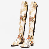 The Perugia Leather Pointy Toe Knee High Women Boot - TLW Shoes