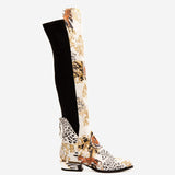 The Perugia Leather Pointy Toe Knee High Women Boot - TLW Shoes