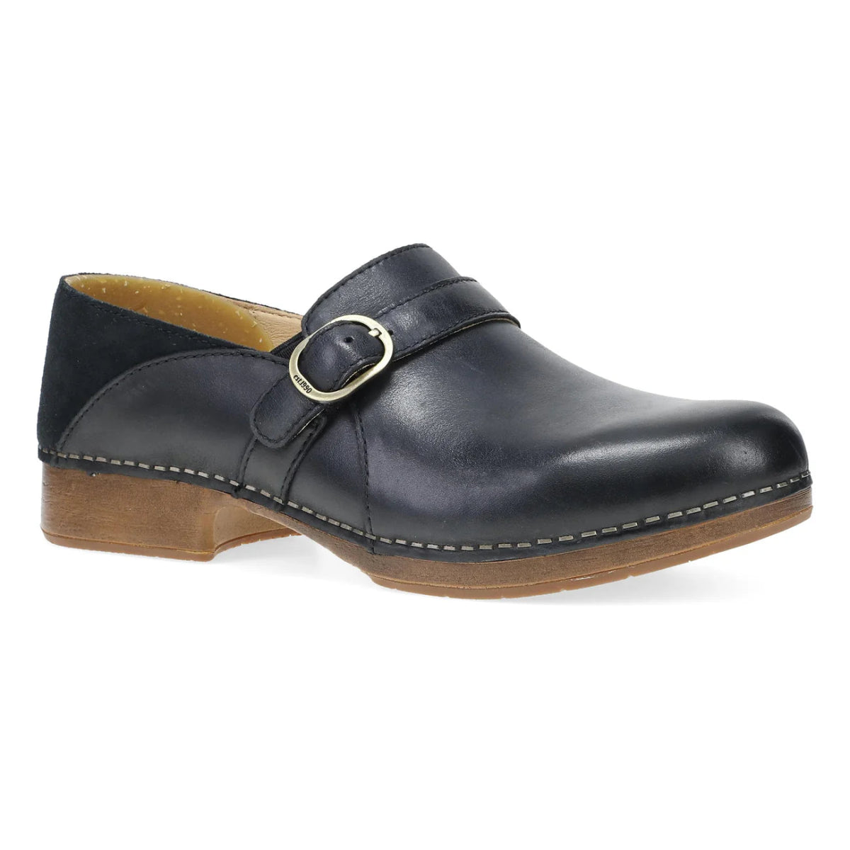 Dansko Margaret Women's Slip On In Black Burnished Calf - TLW Shoes