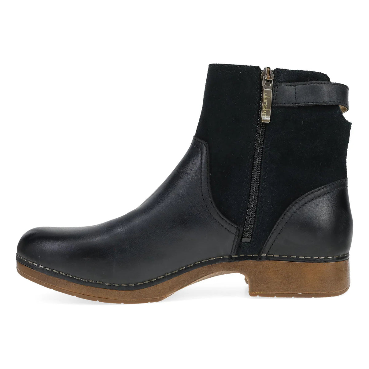 Dansko Monique Women's Boot In Black Burnished Calf - TLW Shoes