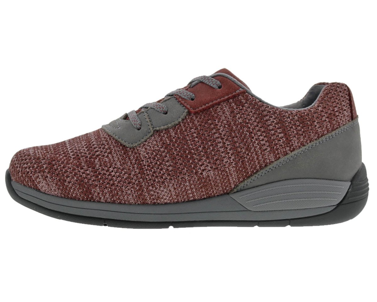 Drew Terrain Women Lace - up Walking Shoe In Wine Knit - TLW Shoes