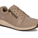 Drew Tally Women's Laces 2 Zippers Shoe In Taupe Combo - TLW Shoes