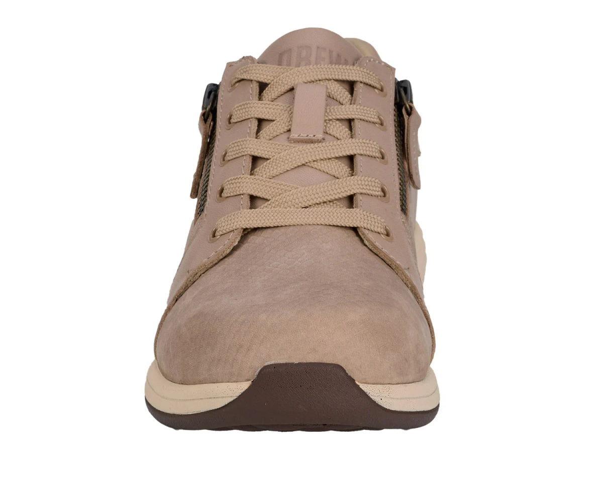 Drew Tally Women's Laces 2 Zippers Shoe In Taupe Combo - TLW Shoes