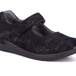 Drew Trust Women Comfort Mary Jane Shoes In Black/Silver Combo - TLW Shoes