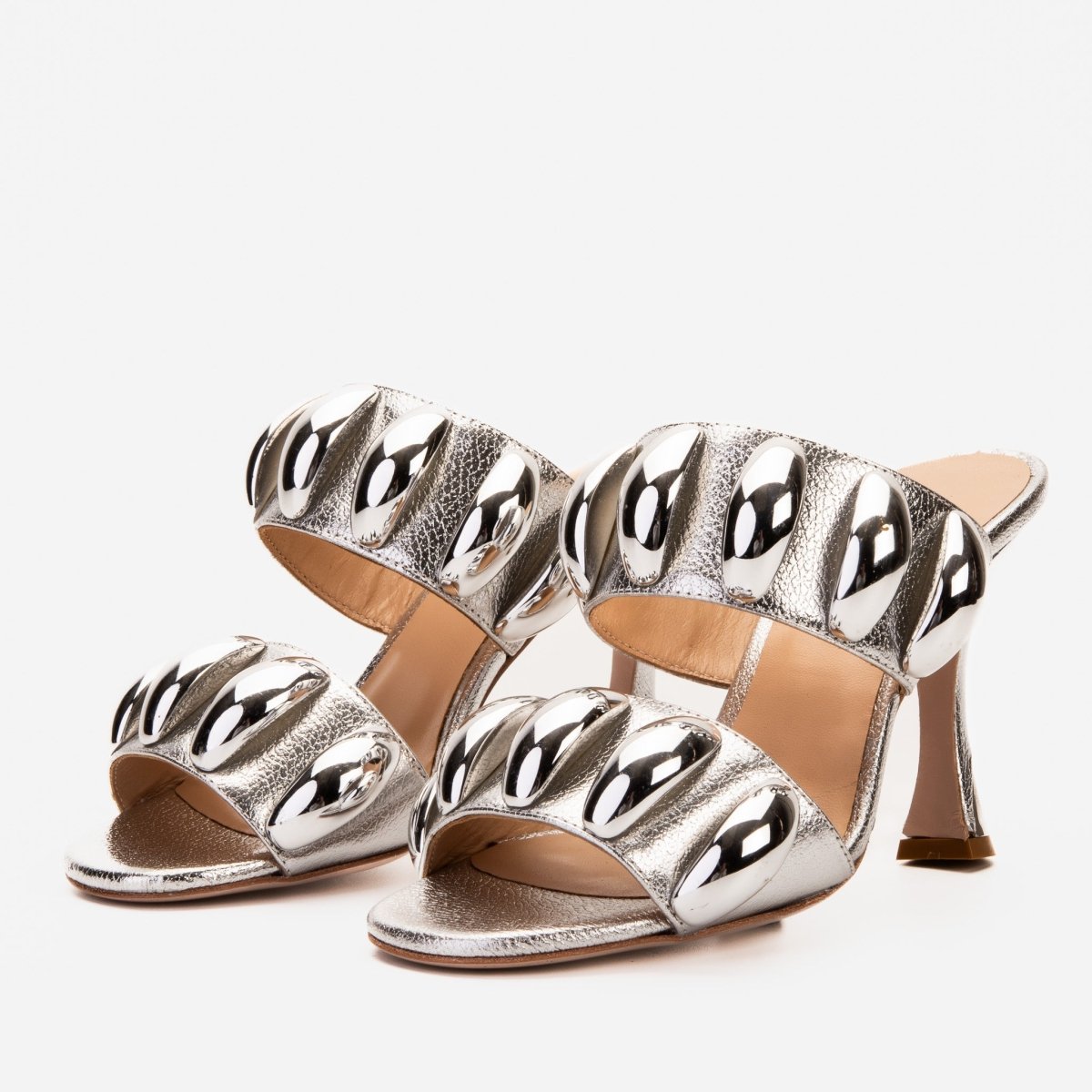 The Eclipse Silver Leather Women Sandal - TLW Shoes