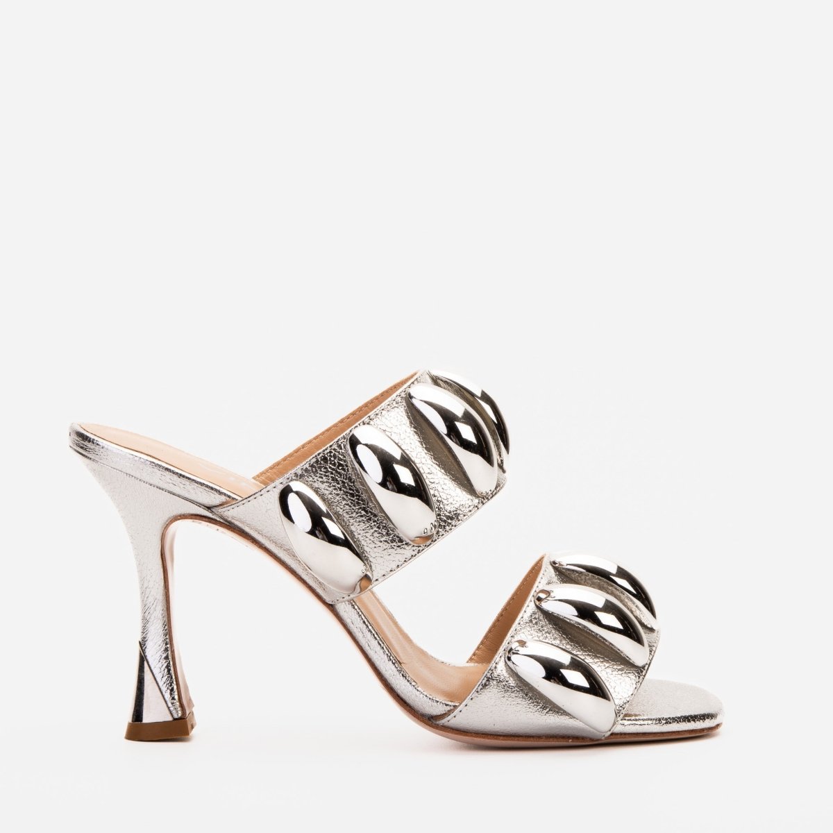 The Eclipse Silver Leather Women Sandal - TLW Shoes