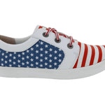 Drew Ruby Women's Orthotics Lace Up Sneakers 19172 - 25 In Americana Fabric - TLW Shoes