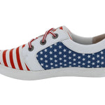 Drew Ruby Women's Orthotics Lace Up Sneakers 19172 - 25 In Americana Fabric - TLW Shoes