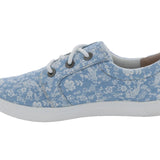 Drew Ruby Women's Orthotics Lace Up Sneakers 19172 - 37 In Blue Floral Canvas - TLW Shoes