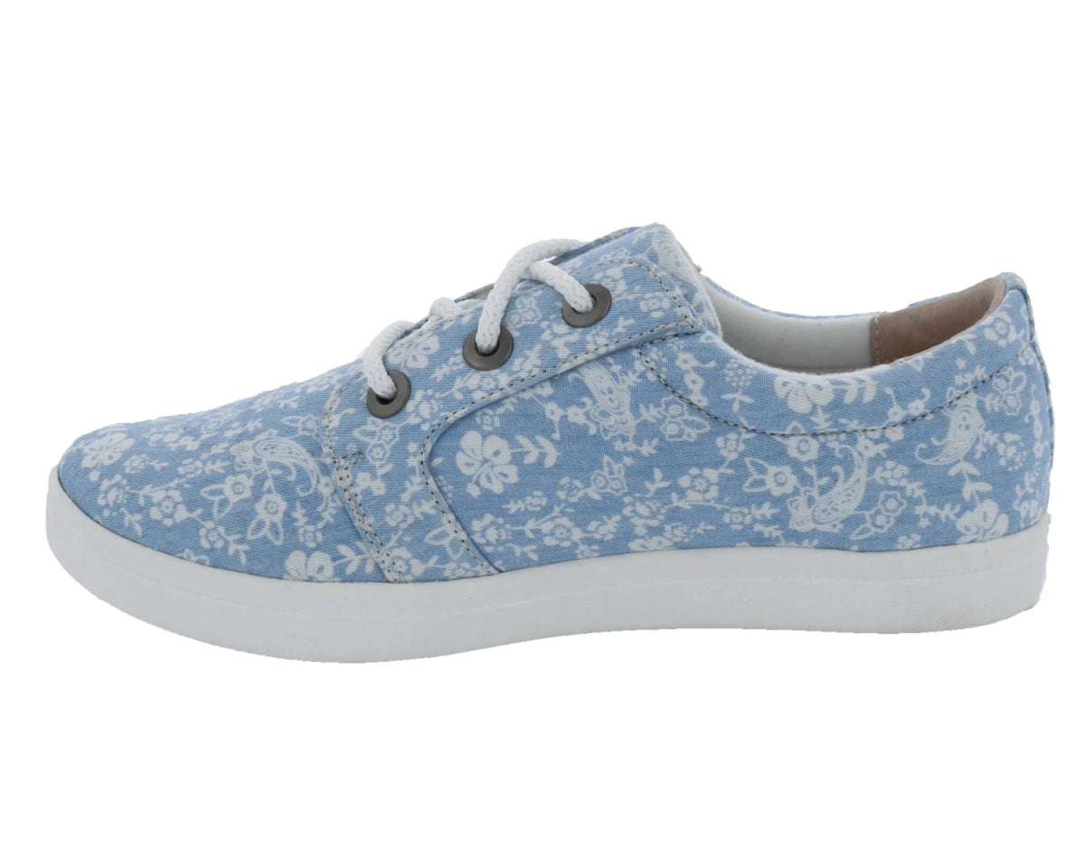 Drew Ruby Women's Orthotics Lace Up Sneakers 19172 - 37 In Blue Floral Canvas - TLW Shoes