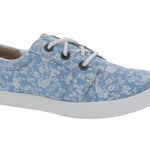 Drew Ruby Women's Orthotics Lace Up Sneakers 19172 - 37 In Blue Floral Canvas - TLW Shoes