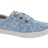 Drew Ruby Women's Orthotics Lace Up Sneakers 19172 - 37 In Blue Floral Canvas - TLW Shoes