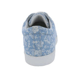 Drew Ruby Women's Orthotics Lace Up Sneakers 19172 - 37 In Blue Floral Canvas - TLW Shoes