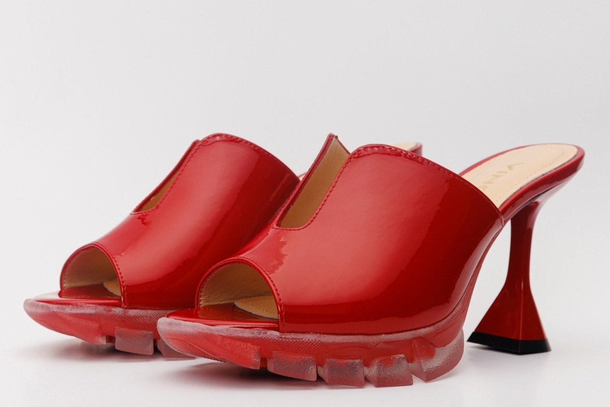 The Caratal Red Patent Leather Women Sandal - TLW Shoes