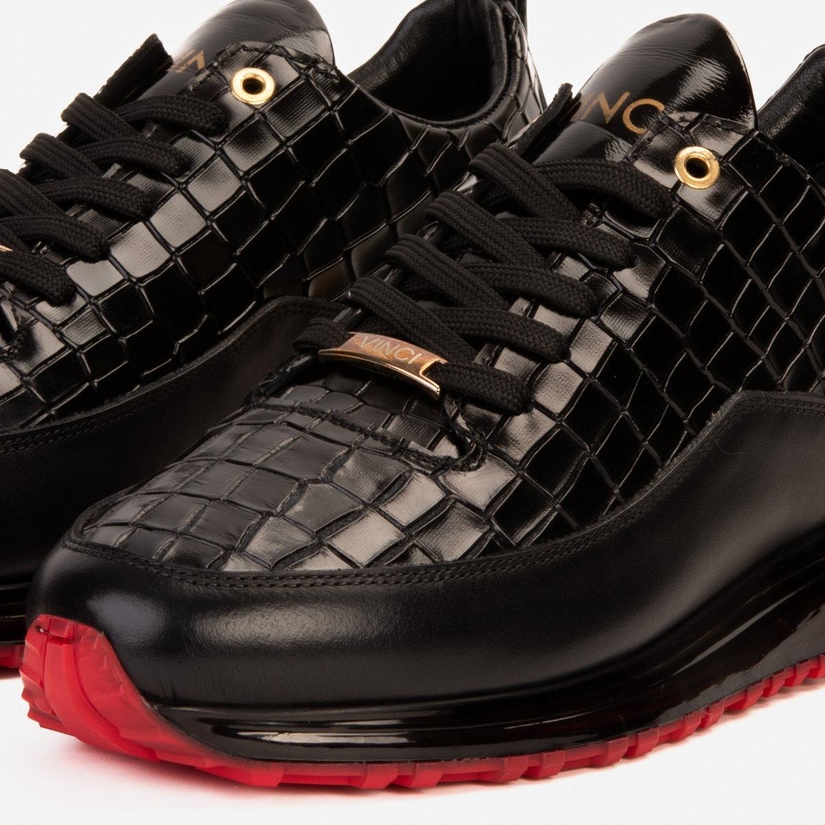 The Marseille Black Leather Men Sneaker - TLW Shoes