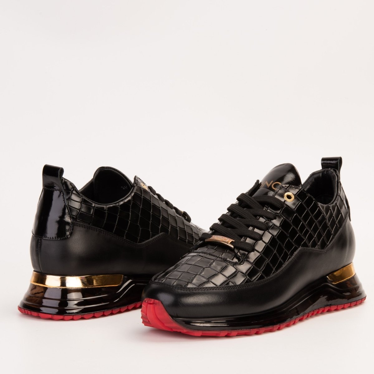 The Marseille Black Leather Men Sneaker - TLW Shoes