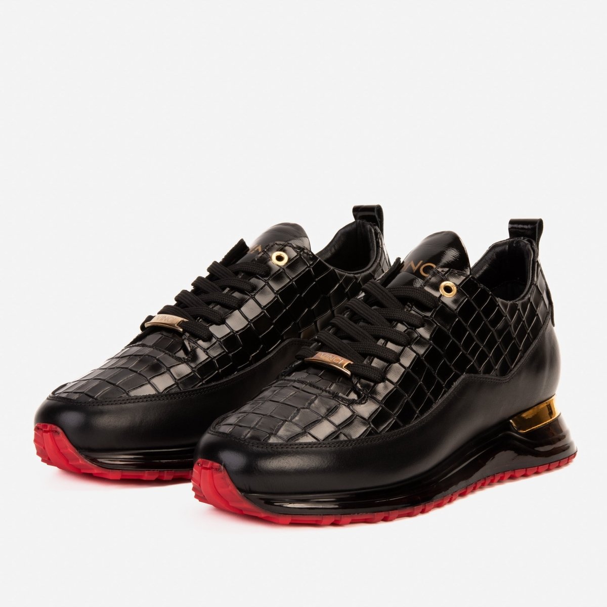 The Marseille Black Leather Men Sneaker - TLW Shoes