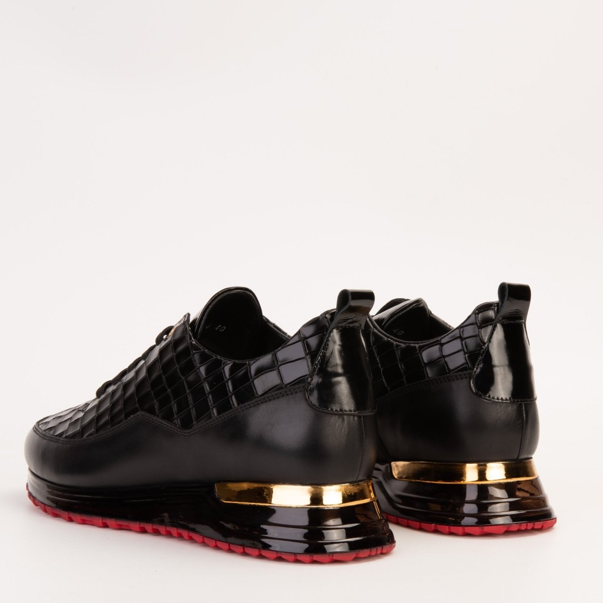 The Marseille Black Leather Men Sneaker - TLW Shoes
