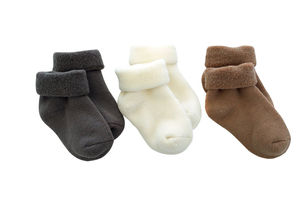 tittimitti® 75% Merino Wool Baby Toddler Terry Socks 3 - Pack - TLW Shoes