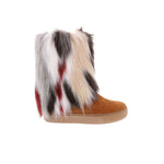 BELLINI AIRBRUSH II WOMEN BOOT IN BROWN MULTI MICROSUEDE/FAUX FUR - TLW Shoes