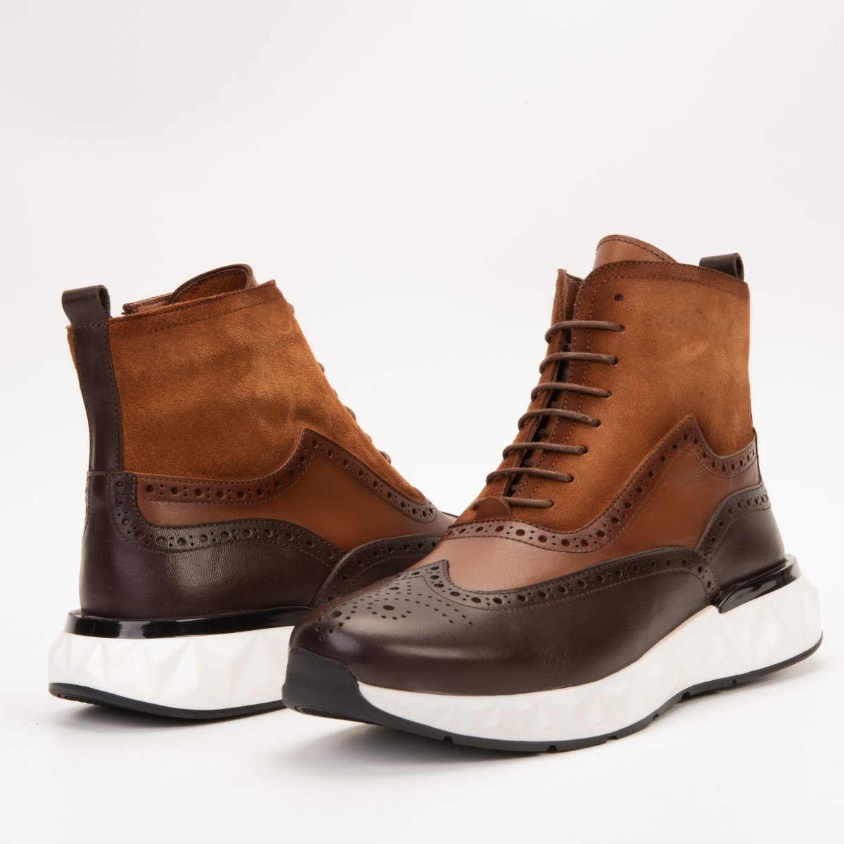 The Regent Brown Leather Wingtip Brogue Men Casual Boot - TLW Shoes
