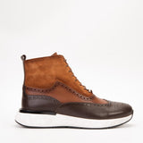 The Regent Brown Leather Wingtip Brogue Men Casual Boot - TLW Shoes