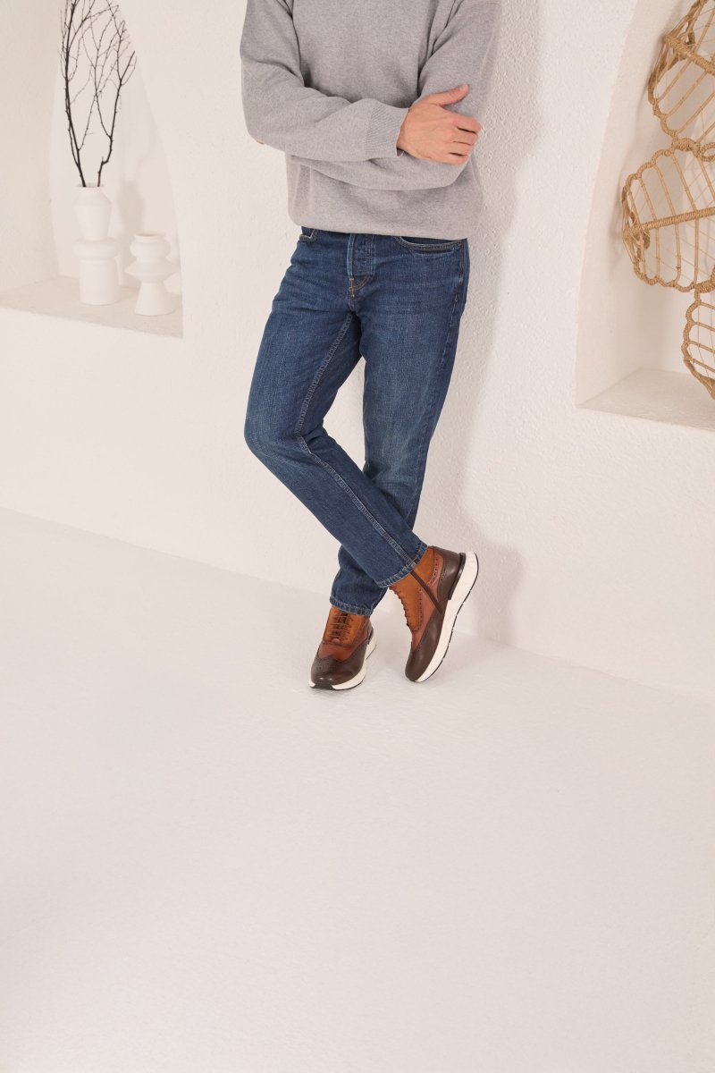 The Regent Brown Leather Wingtip Brogue Men Casual Boot - TLW Shoes