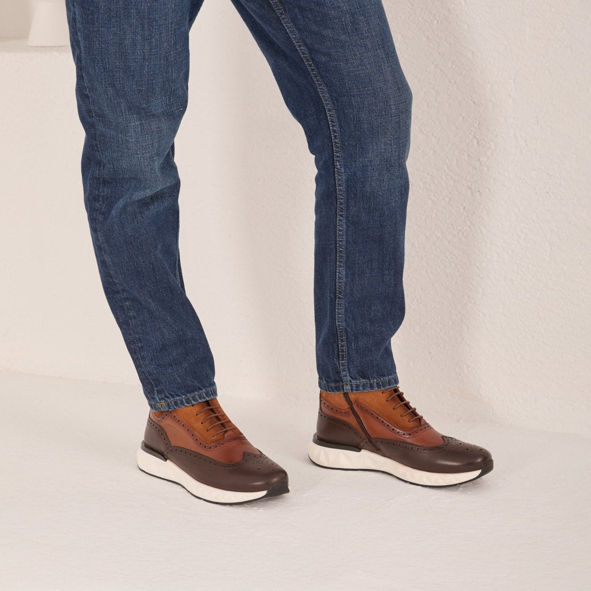 The Regent Brown Leather Wingtip Brogue Men Casual Boot - TLW Shoes