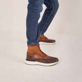 The Regent Brown Leather Wingtip Brogue Men Casual Boot - TLW Shoes