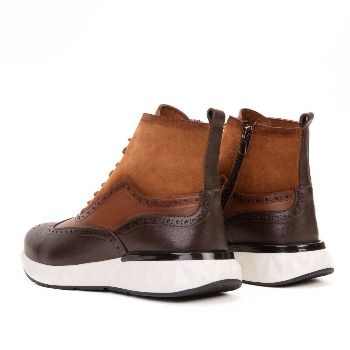 The Regent Brown Leather Wingtip Brogue Men Casual Boot - TLW Shoes