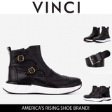 The Stealth Wingtip Buckle Black Leather Men Boot - TLW Shoes