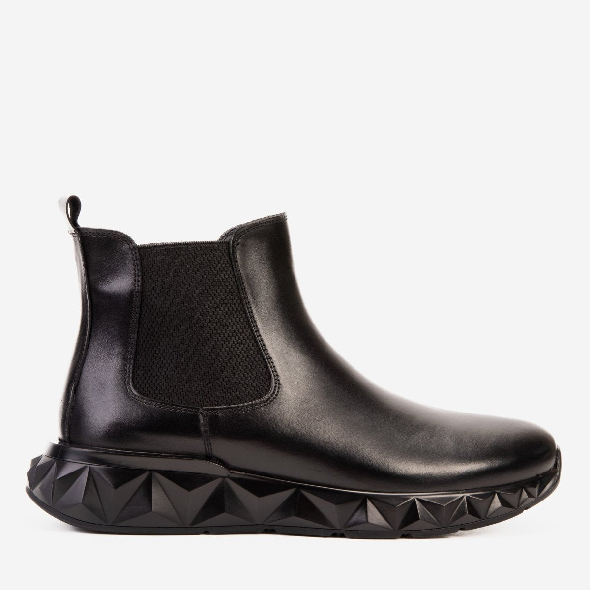 The Apex Black Leather Men Chelsea Boot - TLW Shoes