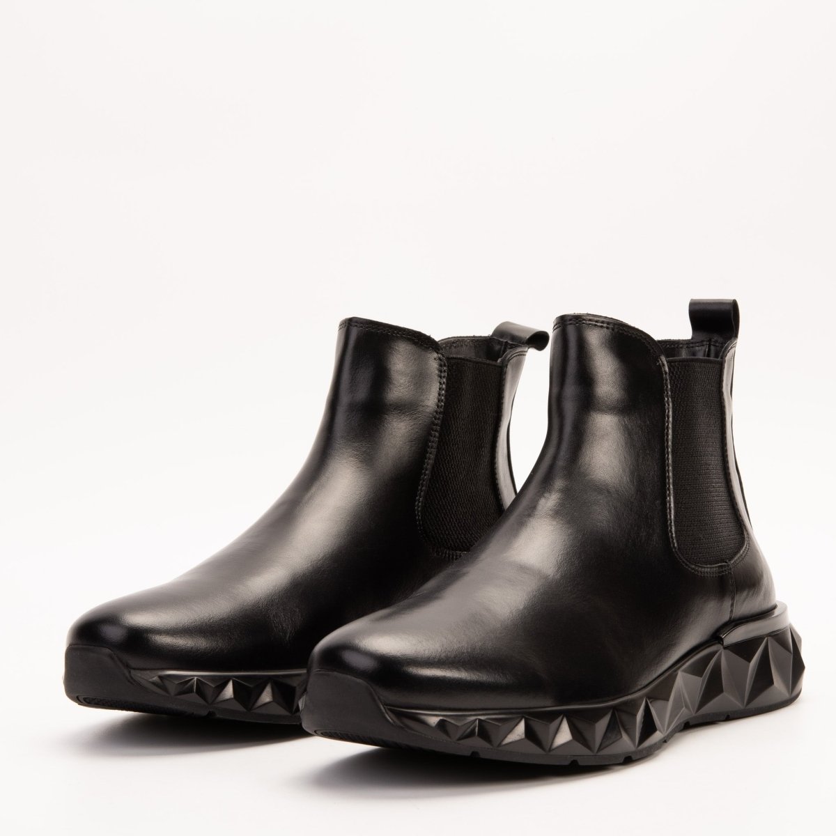 The Apex Black Leather Men Chelsea Boot - TLW Shoes