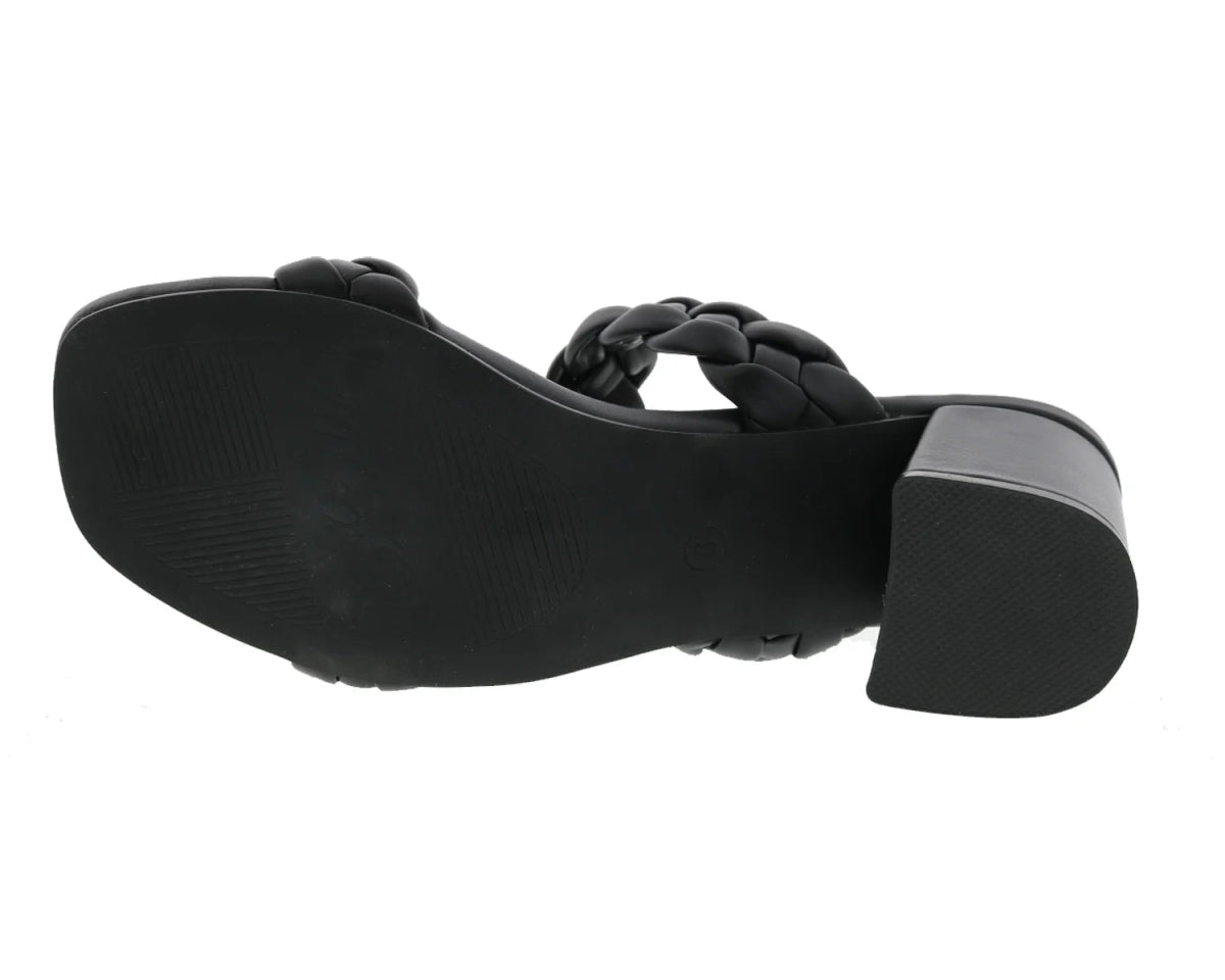 Bellini Fuss Women Slide Sandal In Black Smooth - TLW Shoes