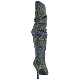 BELLINI AMP MID HIGH HEEL WOMEN BOOT IN BLUE LEOPARD MULTI - TLW Shoes