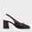 The Potomac Black Slingback Leather Women Sandal - TLW Shoes