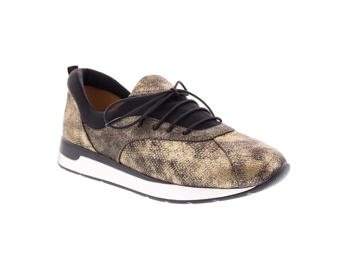 BELLINI ACTION WOMEN SNEAKER IN GOLD CRACKED. - TLW Shoes