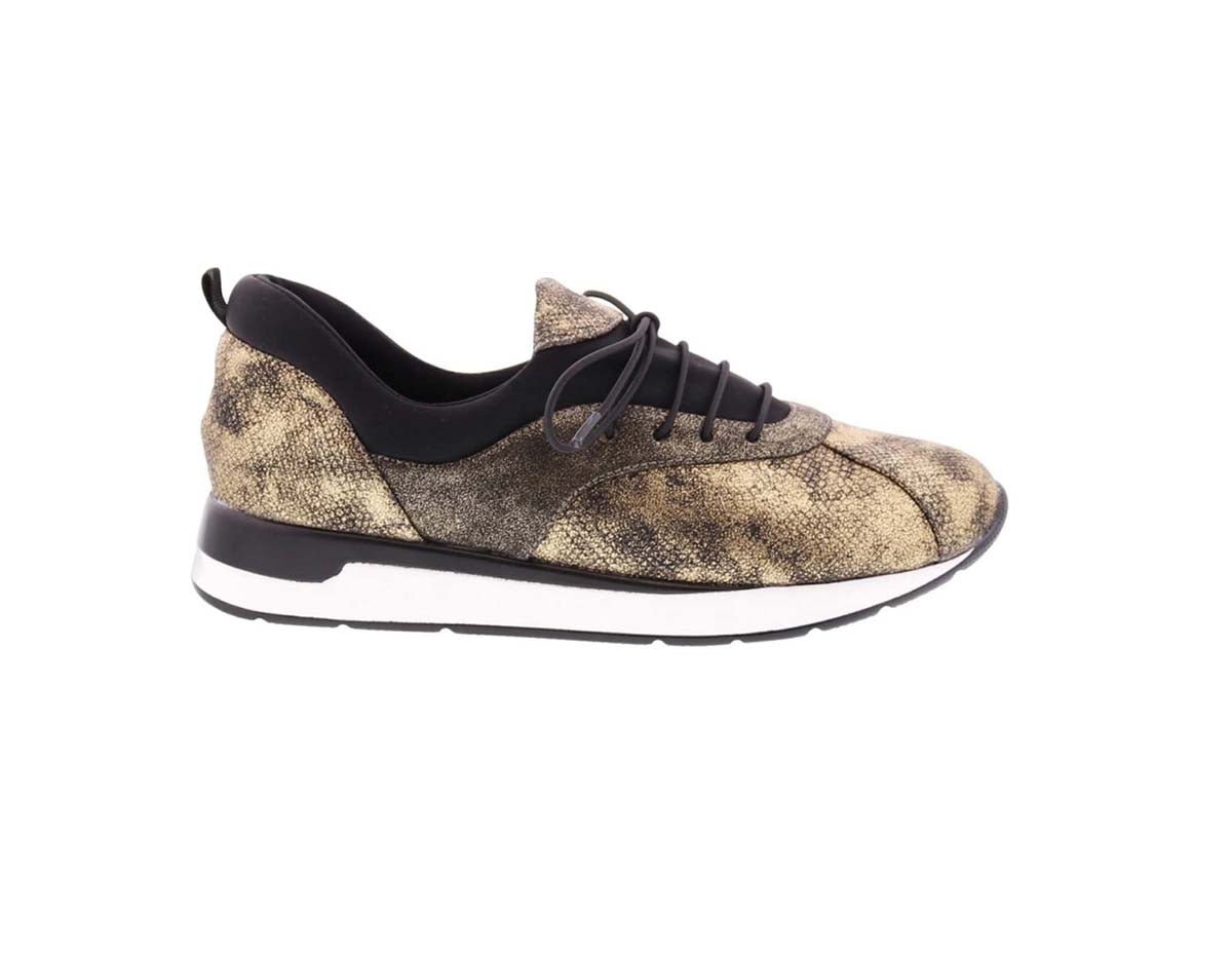 BELLINI ACTION WOMEN SNEAKER IN GOLD CRACKED. - TLW Shoes