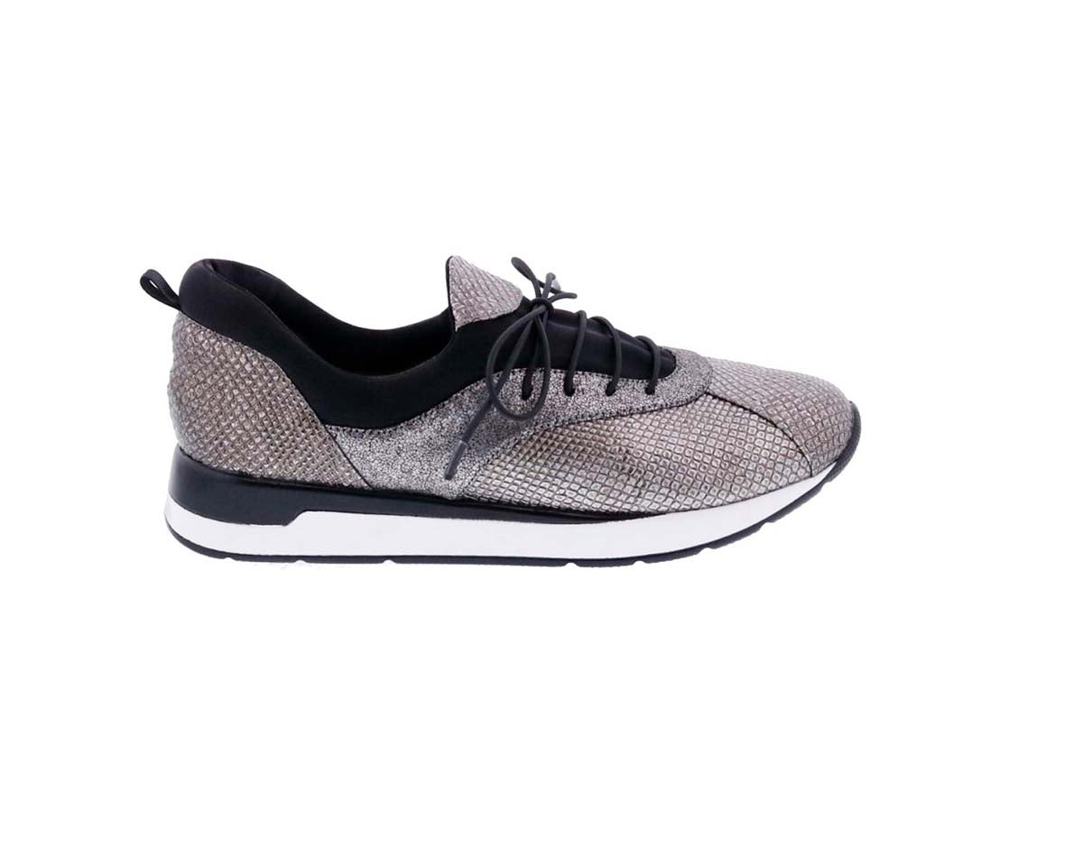 BELLINI ACTION WOMEN SNEAKER IN PEWTER CRACKED - TLW Shoes
