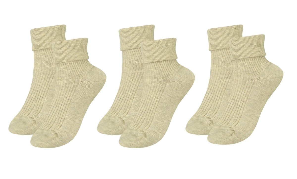 tittimitti® 100% Organic Combed Cotton Luxury Women's Socks 3 - Pack. Made in Italy. - TLW Shoes
