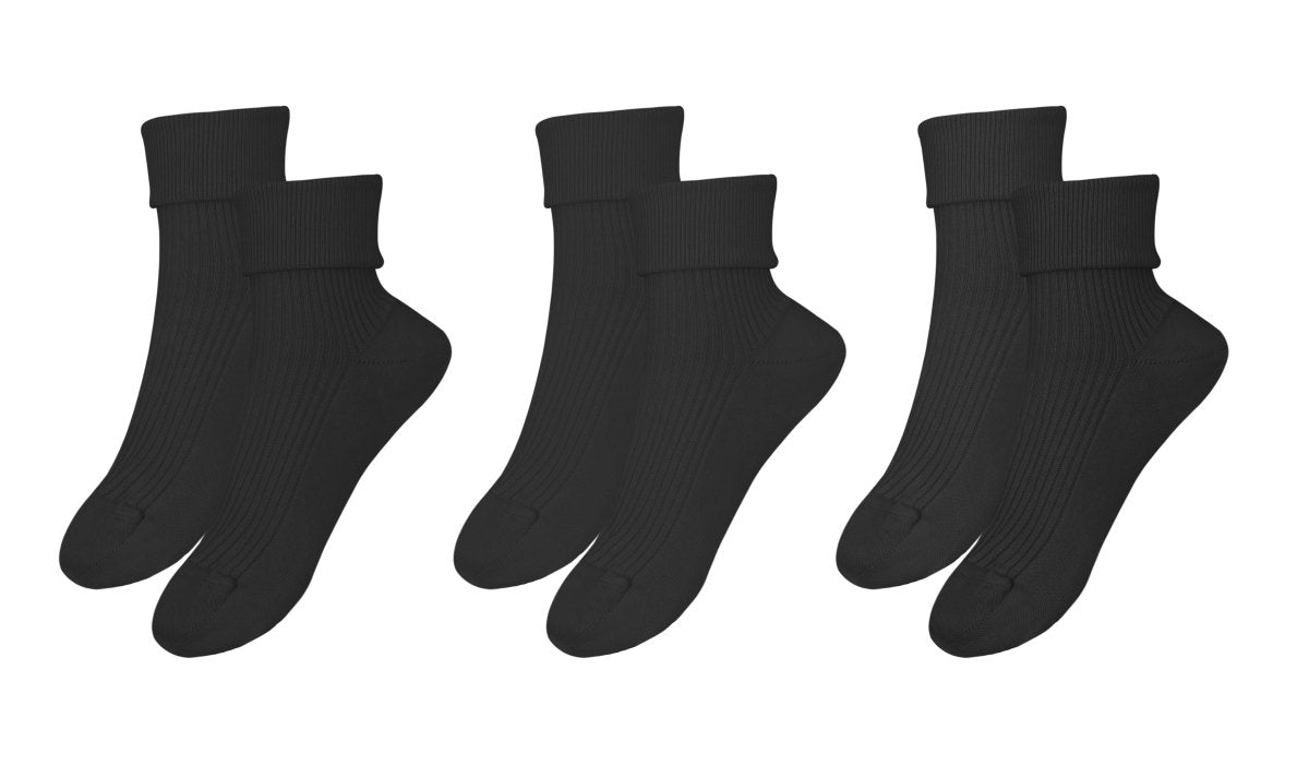 tittimitti® 100% Organic Combed Cotton Luxury Women's Socks 3 - Pack. Made in Italy. - TLW Shoes